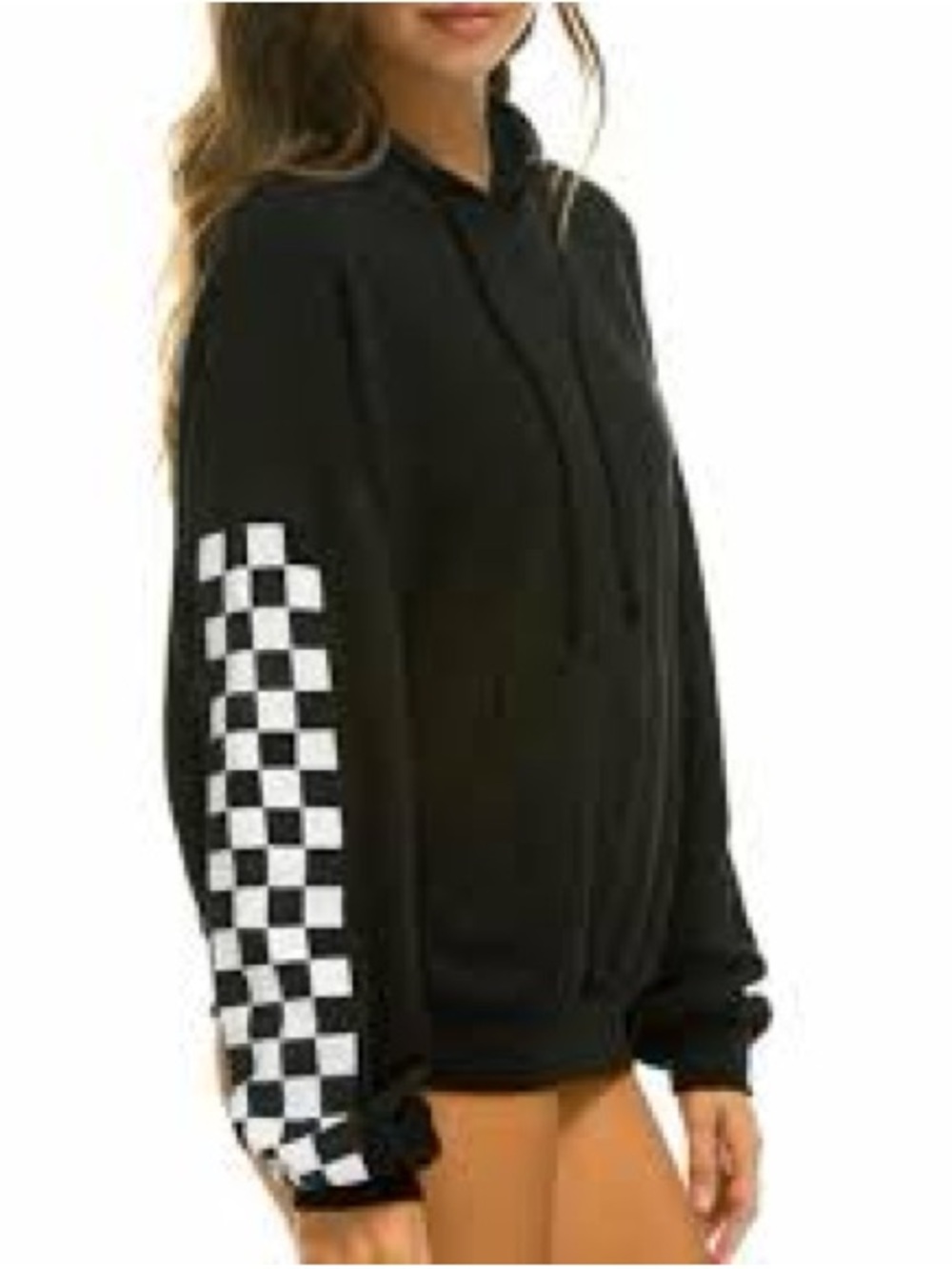 Aviator nation black checkered hoodie and sweatpants set